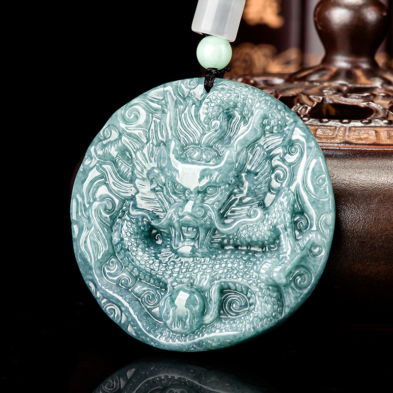 Women'S Vintage Accessories - Burmese Jadeite Dragon Pendant Necklace Gifts