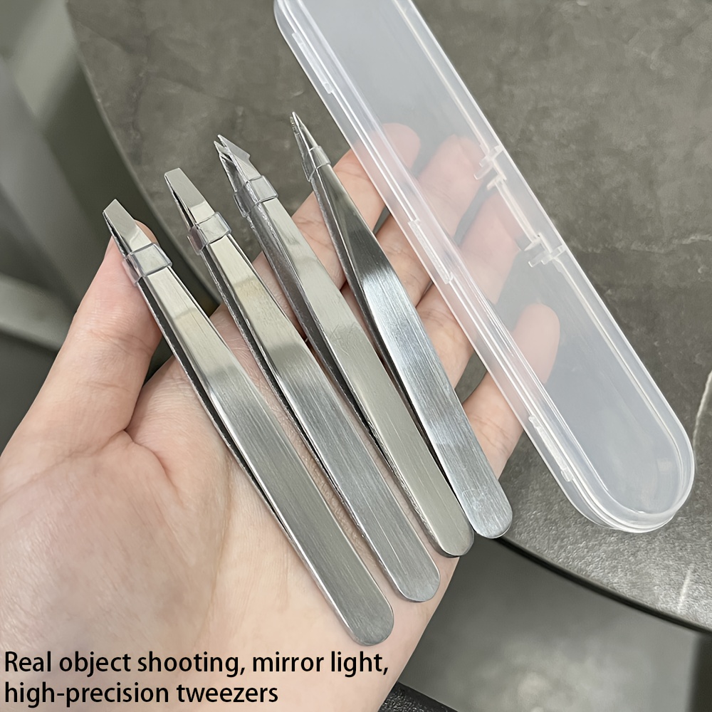 Women Accessories Clearance - 4pcs Professional Stainless Steel Tweezers Hair