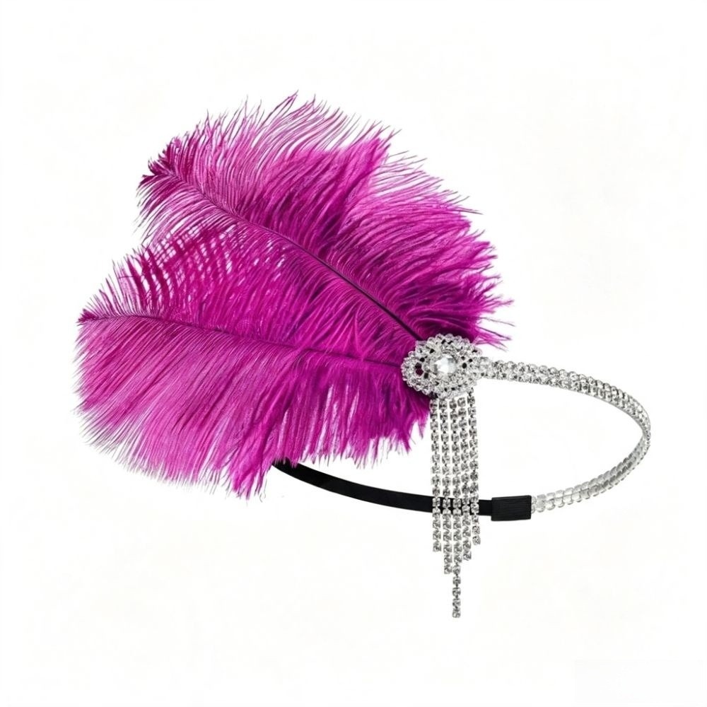 Women'S Accessories In The 1920S - Accessories Glistening Feather Headband Vintage Retro