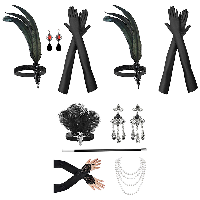 Women'S Accessories In The 1920S - 1920's Cosplay Flapper Halloween Charleston Costume
