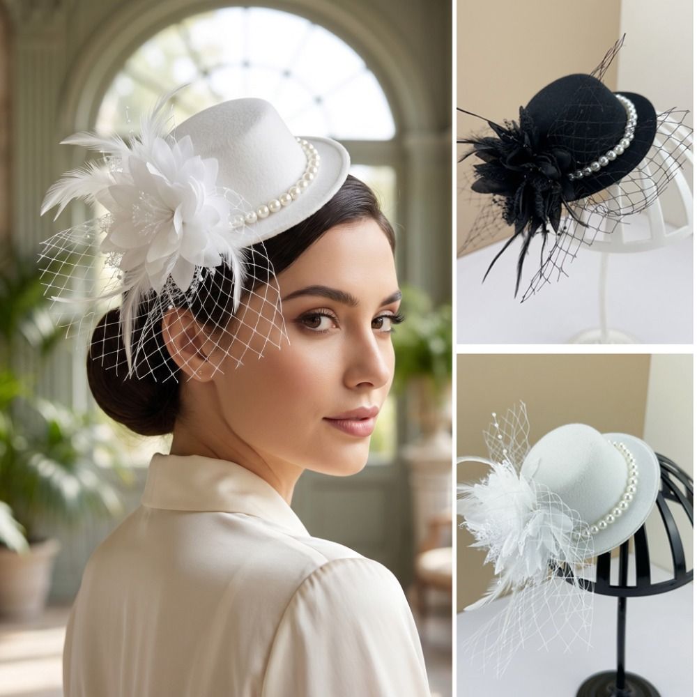 Women'S Accessories In The 1920S - Retro Exquisite Vintage Fascinator Hat Pearl