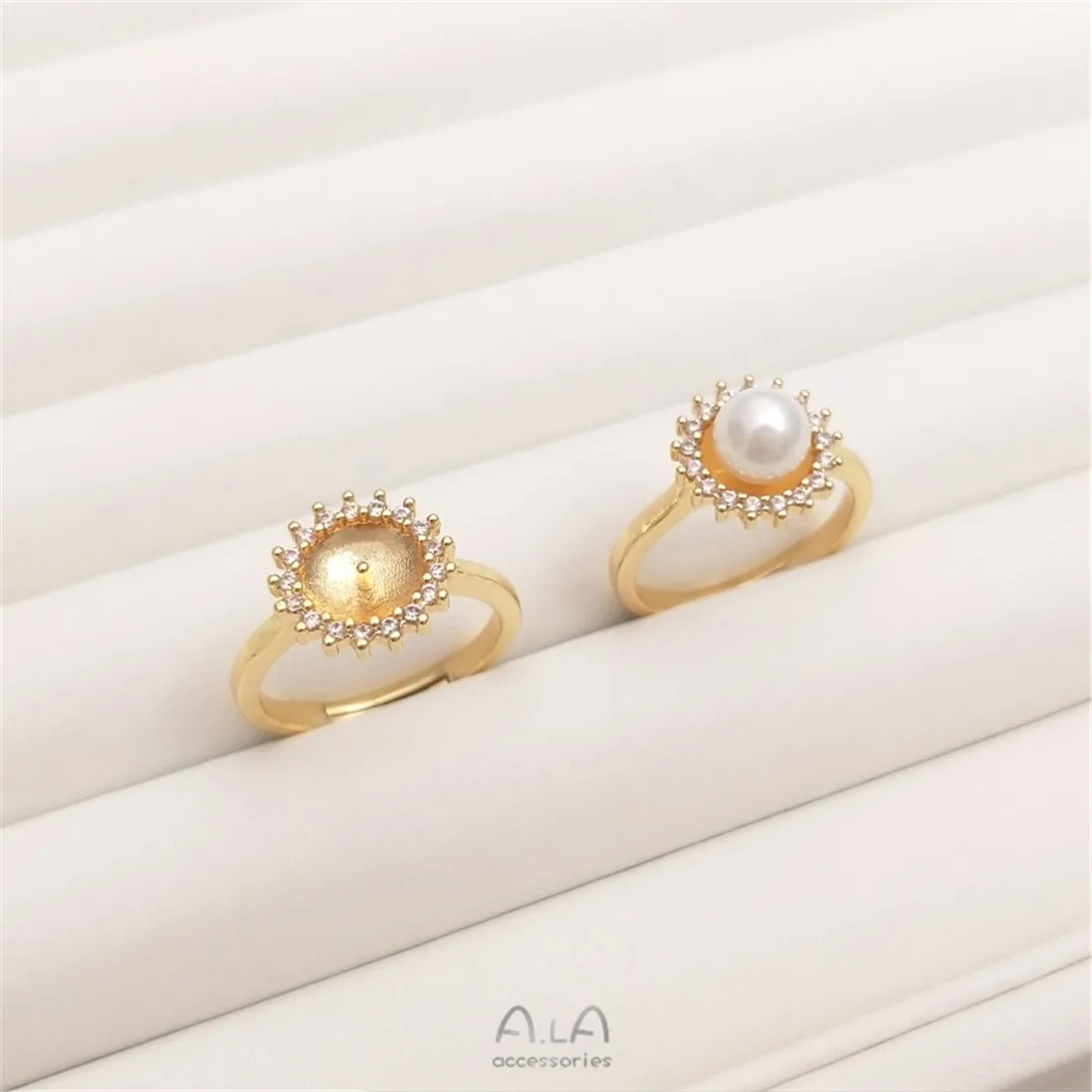 14K Gold Wrapped Crystal Pearl - огляд і ціна Wrap Ring Gold