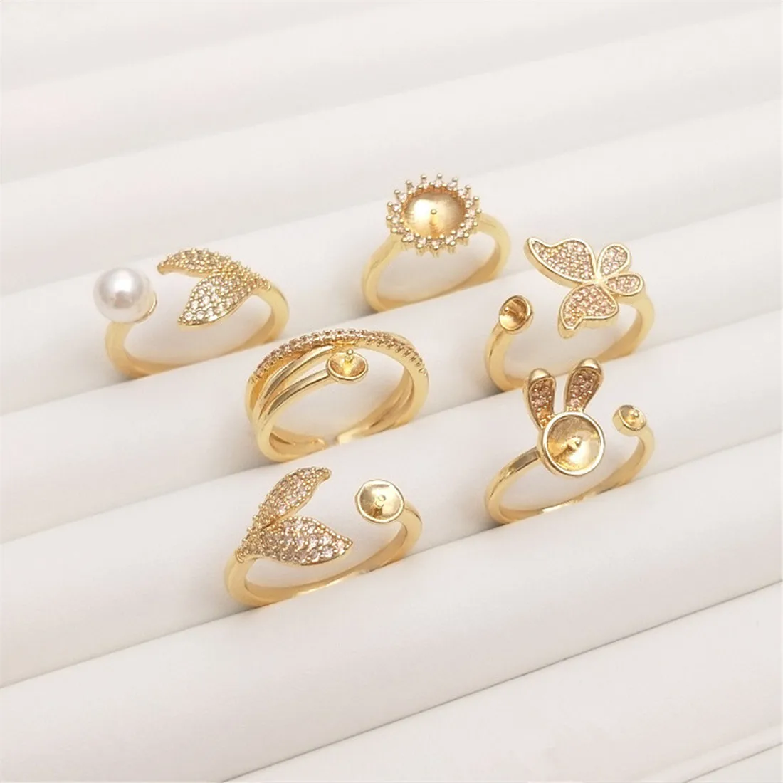 14K Gold Wrapped Crystal Pearl - огляд і ціна Wrap Ring Gold