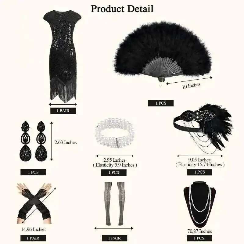 1920s Dresses for Women Sequin - огляд і ціна Women'S Accessories In The 1920S