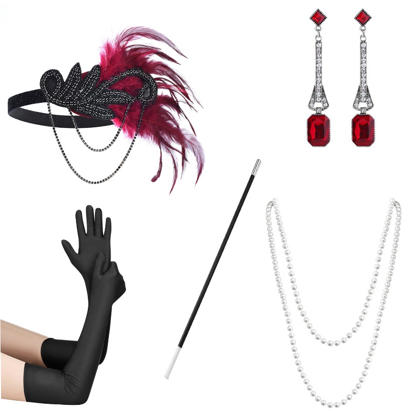 5pcs 1920s Dressed Up Ball Wea - огляд і ціна Women'S Accessories In The 1920S