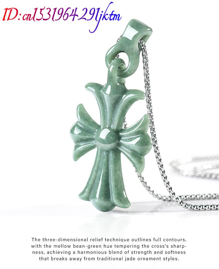 Natural Burmese Jadeite Cross  - огляд і ціна Women'S Vintage Accessories