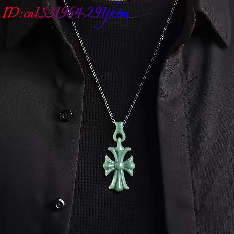 Natural Burmese Jadeite Cross  - огляд і ціна Women'S Vintage Accessories