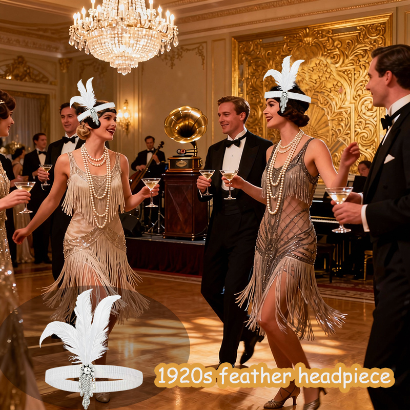 6-48PCS 1920s Flapper Headband - огляд і ціна Women'S Accessories In The 1920S
