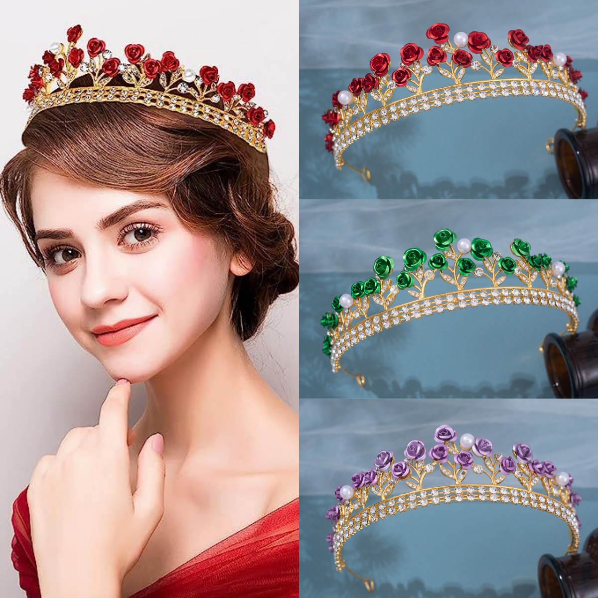 Baroque Ceramic Bridal Crown R - огляд і ціна Women'S Vintage Accessories